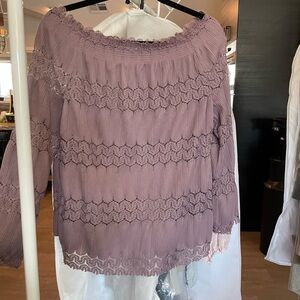 Say What? Lavender Lace Blouse